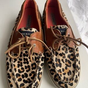 Sperry Leopard Print Boat Shoes
